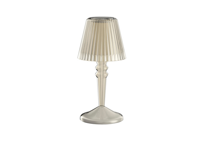 Diamond bordlampe m/batteri beige 26 cm